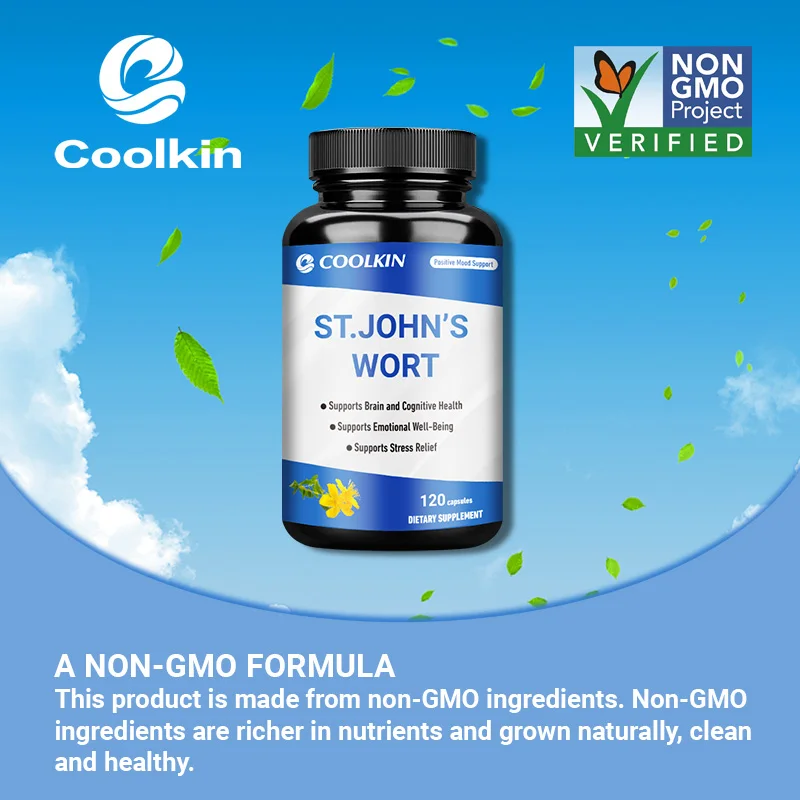 St. John's Wort 500mg 0.3% Hypericin For Stress Anxiety Depression Gluten Free and Non-GMO