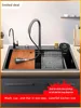 Nano Stepped Sink 304 Stainless Steel Vegetable Wash Basin High PressureCup Washer Coffee Shop Wine Bar Sink Kitchen Sink 1