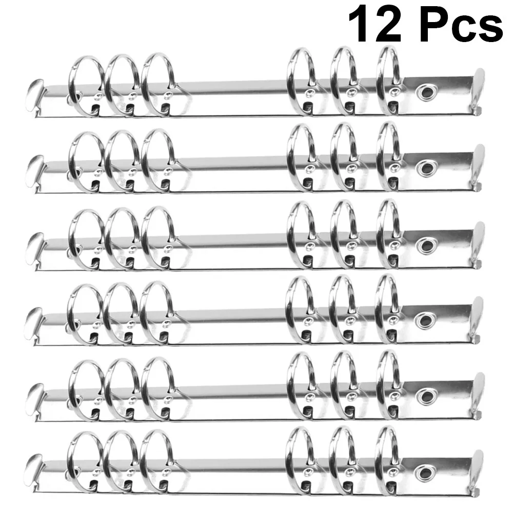 12Pcs A5 2Cm 버튼 클로저가 있는 헤비 듀티 금속 파일 바인더 사무실 학교 비즈니스 바인더 폴더용 경량 휴대용