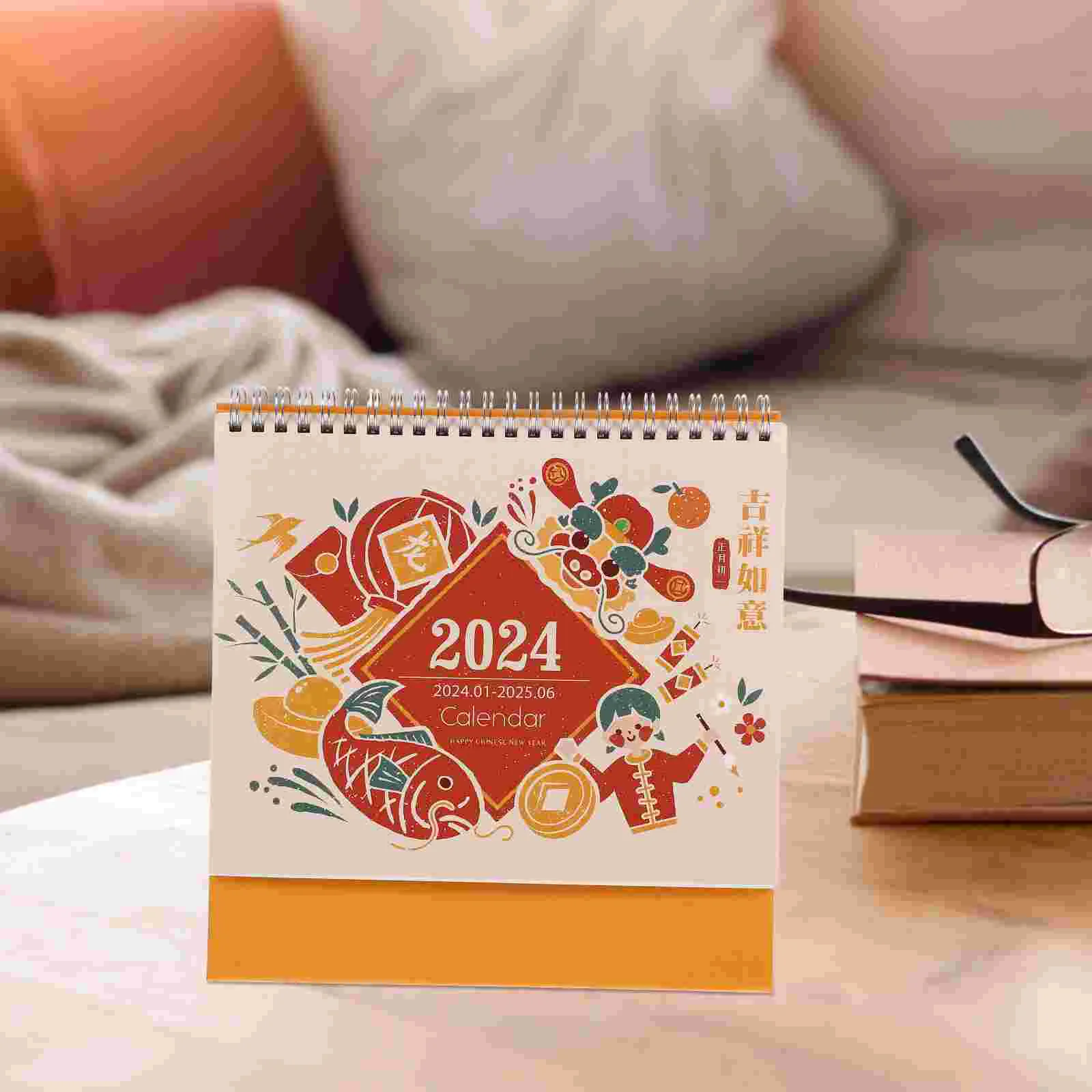 2022 Desktop Calendar Monthly Planner (A5 Dragon Travel Universiade) Flip Home Ornament 2024 for