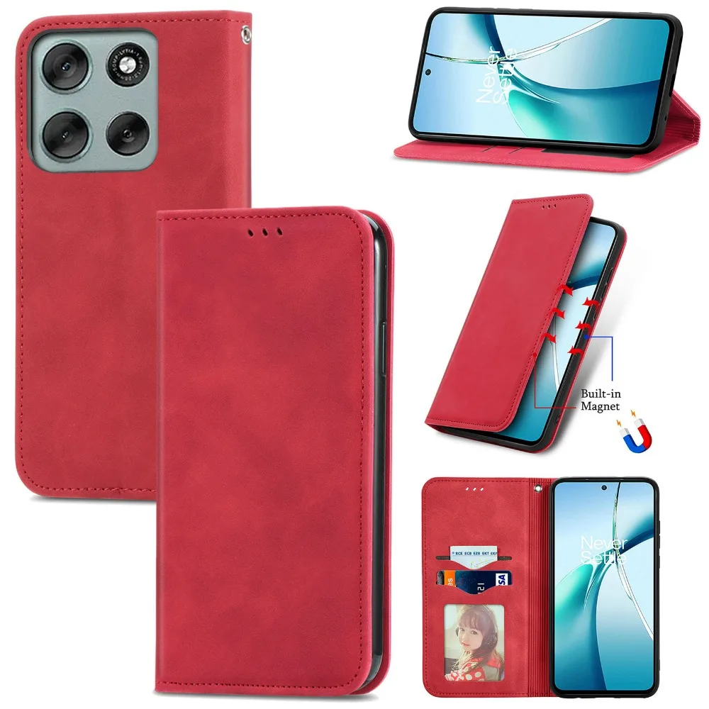 Smooth Wallet Leather Flip Case - Premium Book Cover