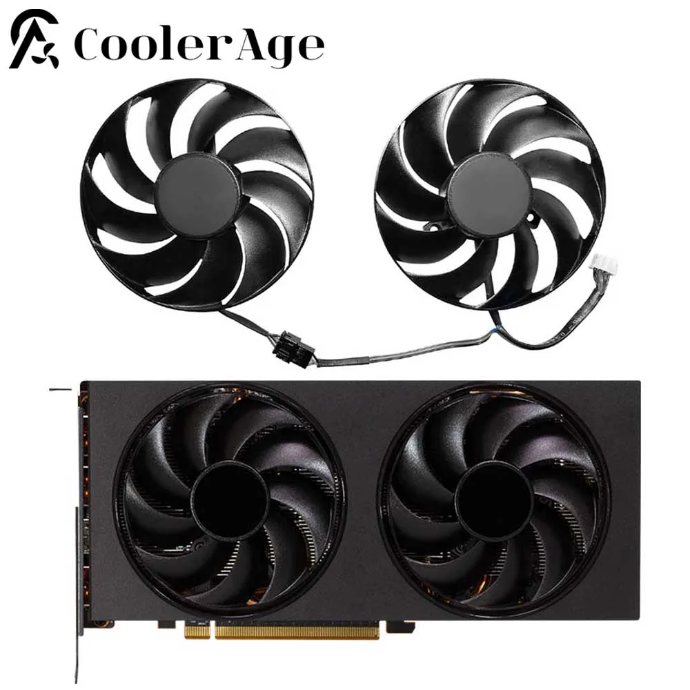 8 7Mm T129215Bu Rx6750Xt Ventola Della Scheda Video Per Ventola Gpu Della Scheda Grafica Sostitutiva Powercolor Rx 6750 Xt Gddr6