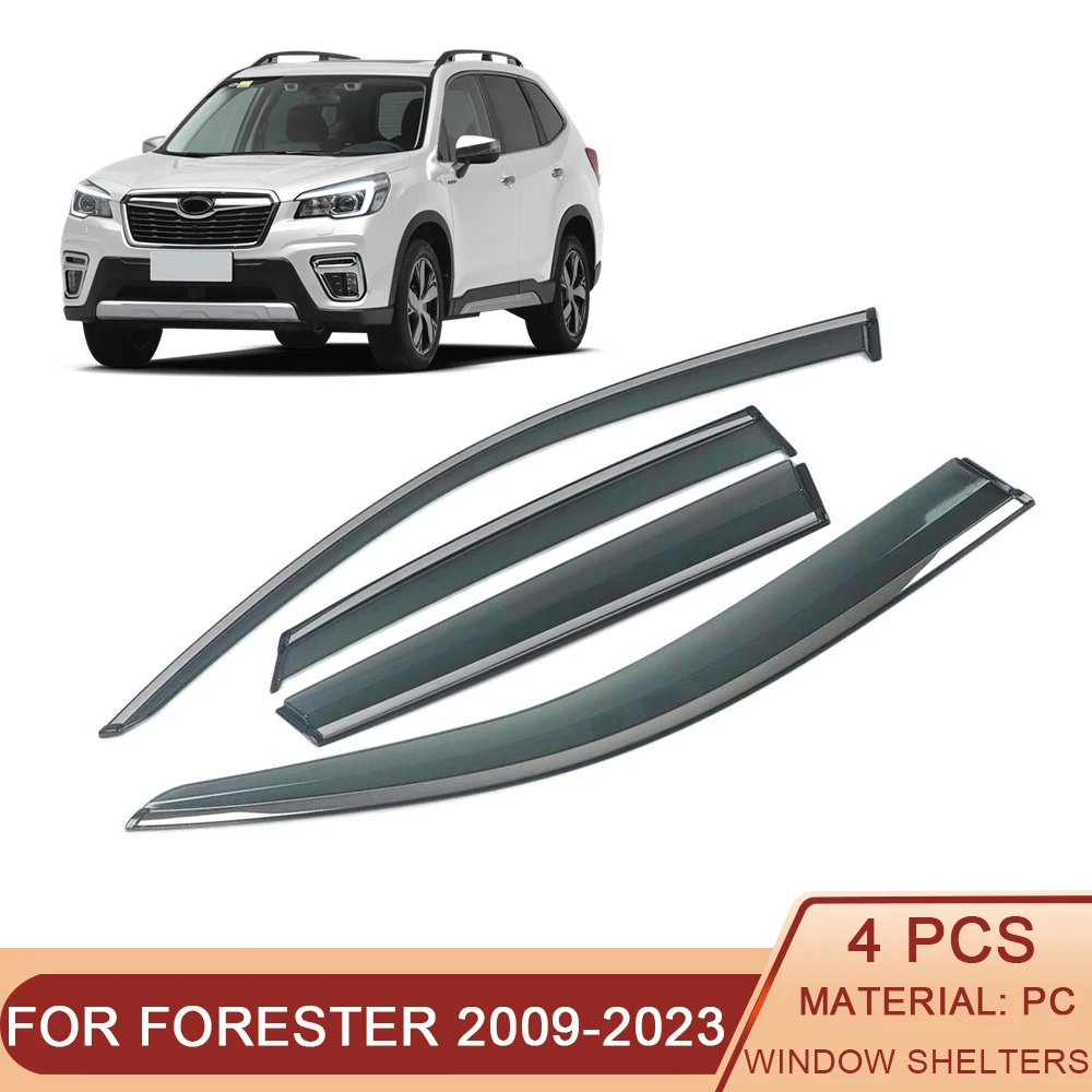For SUBARU Forester 2009 2023 Car Window Sun Rain Shade Visors Shield