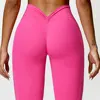 Collants de yoga taille haute pour femmes, leggings en V, levage de la hanche, pêche au miel, beaux sports de la hanche, gym, course, pantalon de fitness