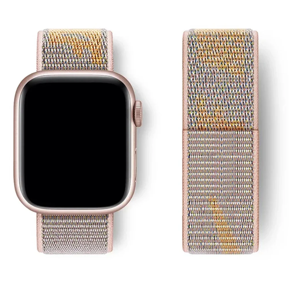 애플워치 나일론 루프 스트랩 44mm 40mm 49mm 46mm 45mm 41mm 스포츠 밴드 iWatch 시리즈 9 8 7 6 5 3 SE 10 호환