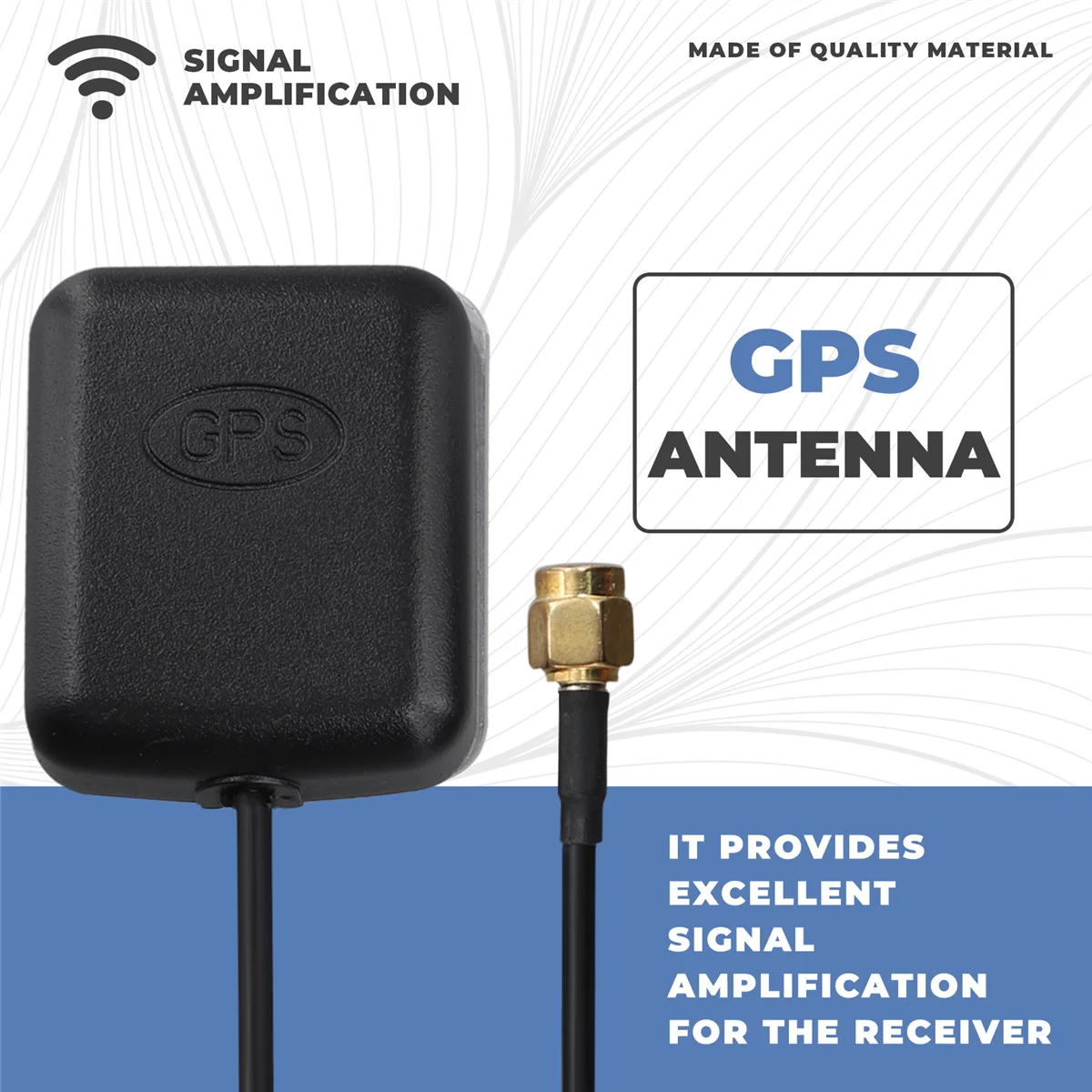 마그네틱 베이스 자동차 SMA GPS 안테나, 공중 3 미터, 1575.42 MHz