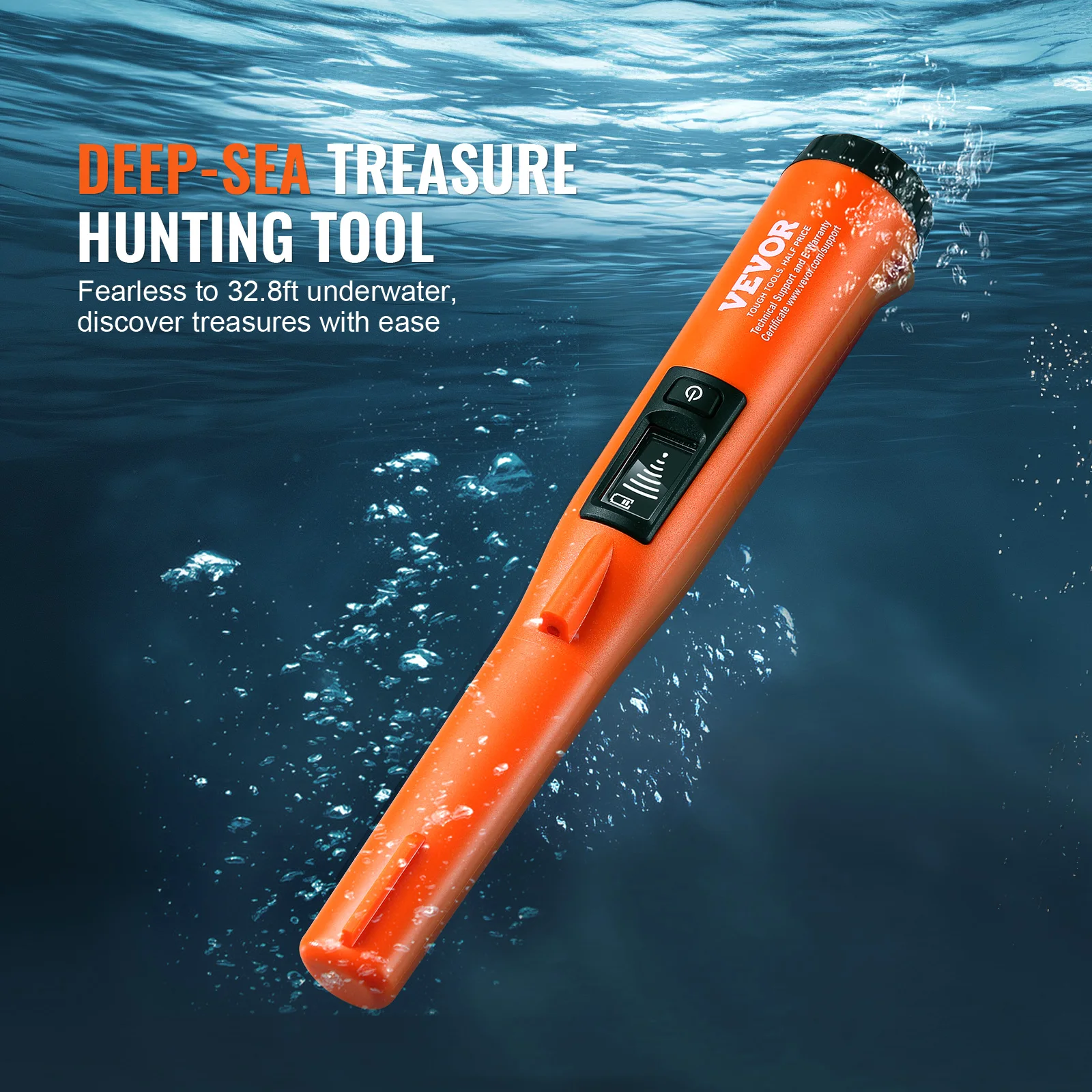 VEVOR Metal Detector Pinpointer IP66/IP68 Waterproof Handheld Pin Pointer Wand 1.96"/4.5" Detection Depth 3 Modes for Detecting 3