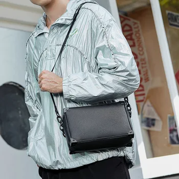 남성용 럭셔리 숄더백, 사이드 맨 슬링 스트랩 핸드백, 다기능 가죽, 디자이너, 오리지널 메신저 보이