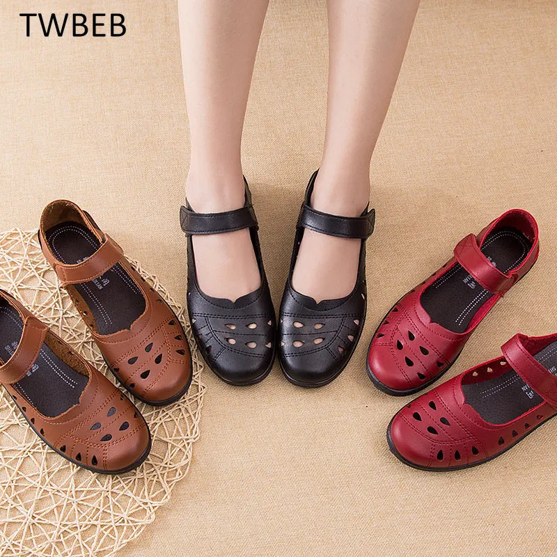 

Summer Fashion New Style Ladies Shoes Closed Toe Sandals Hollow Out Soft Sole Non-slip Mom Sandals Comfortable Female Footwear