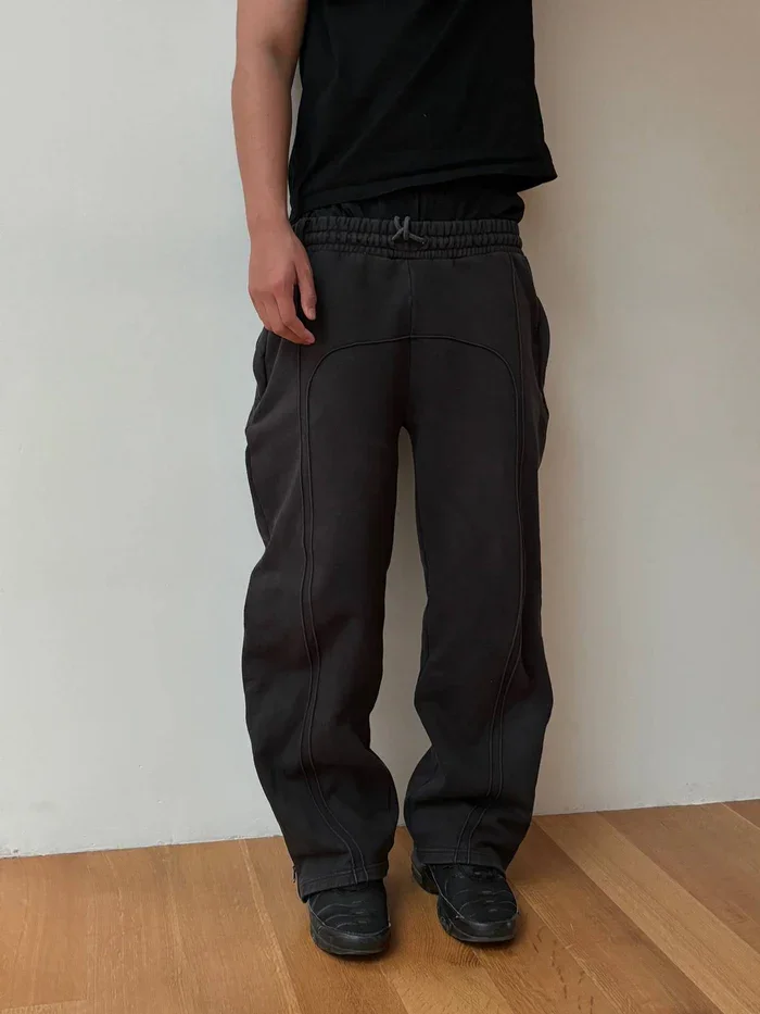Y2K Streetwear Baggy Pants men women High Street Trendy Straight Casual Pants Harajuku Retro Splicing Oversized Sweatpants wide leg pants fashion pants fashionable wide leg pants