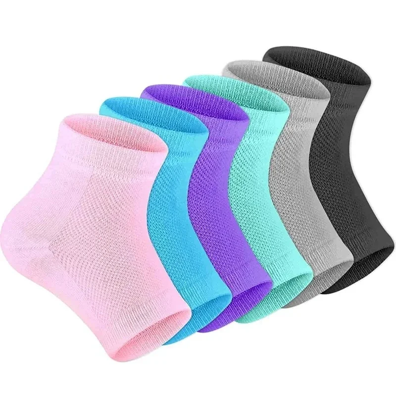 Silicone Feet Pads Heel Moisturizing Toeless Socks Heel Repair Unisex heel protector pads