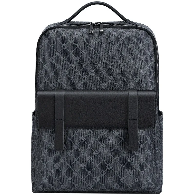 WILLIAMPOLO Male Backpack For Teenagers Fashion Microfiber Fit 13 inches Laptop Luxury Backpack For Boys School Bags Black