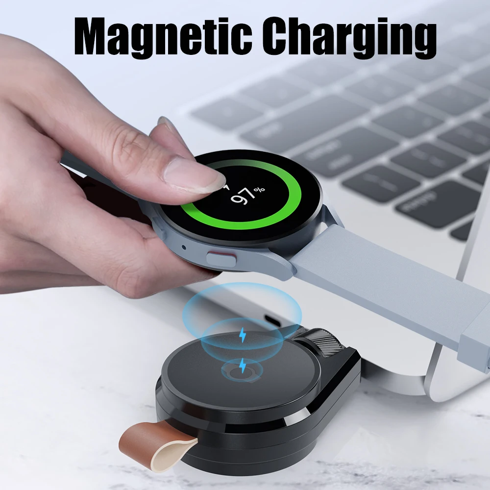 Wireless Magnetic Charging Dock - Portable USB-C Smart Watch Charger Cable & Accessories