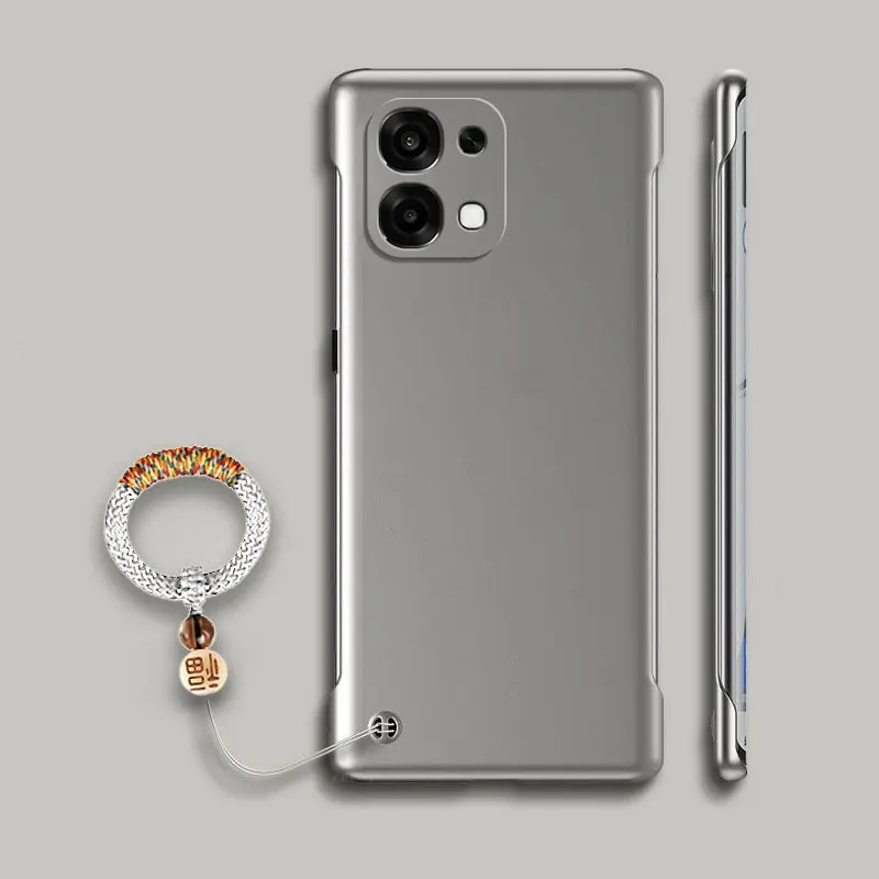 Frameless Slim Matte Hard Back Cover Case with Lucky Ring - ShockProof s