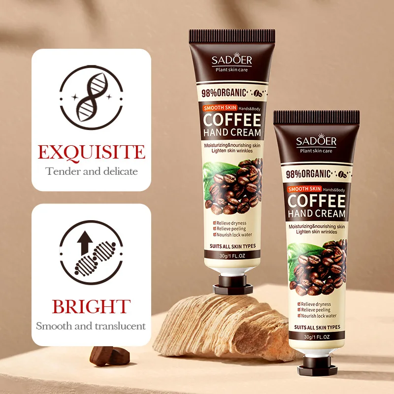 1/2/3/5pcs SADOER Coffee Hand Cream Sets Moisturizing Nourishing Whitening Hydrating Hands Skin Care Products
