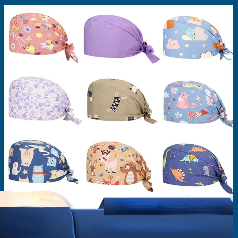 

Doctor Nurse Beauty Salon Cap Surgical Caps Printing Nurse Hat Printing Work Hats
