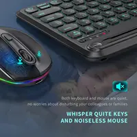 RGB Blacklit Bluetooth Wireless Keyboard and Mouse Combo for Mac OS iPad iPad Air iPad Pro Tablet Android Mobile Phone Laptop PC - Image 6
