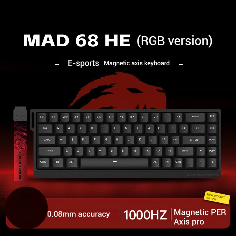 MAD60HE 8000Hz ゲーミングキーボード Amazon | 61/68 キー MAD60/68 HE 磁気スイッチキーボードホット