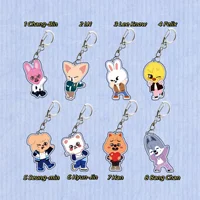 Skzoo keychain, TXT keychain, Straykids accessories bag car pendant keychain Stray kids keychain Han Zhicheng fan children's gif