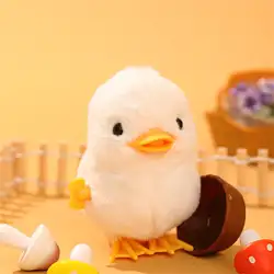 Interactive Jumping Plush Chicken Duck Toy - Perfect Birthday Gift (Duck - White)