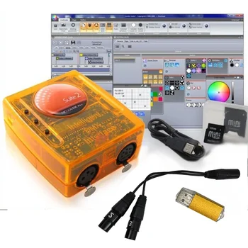 Controller DMX a 2 Stadi Sunlite Suite, Software DMX512, Attrezzatura per Controllo Luci DJ Disco, Interfaccia DMX DJ Disco Suite2
