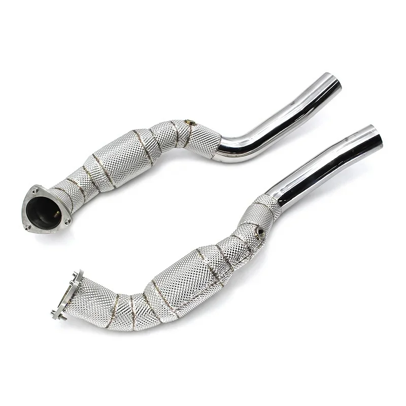 Head Section High flow Pipes branch downpipe Exhaust Pipe with catalyst for Maserati Gran Turismo/GT 4.7
