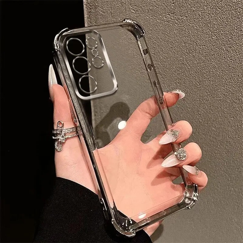 Luxury Transparent Electroplating Skin-friendly Back Cover Case