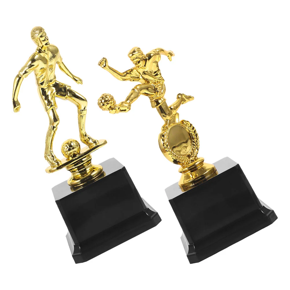 2Pcs Football Trophies Awards School Competition Plastic Mini Trophy Cups Sports Souvenirs Gifts Kids Sports Awards