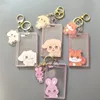 ATEEZ Card Holder Keychain Keyring Acrylic Aniteez Characters Photocard Sleeves Hongjoong Seonghwa Yunho Yeosang Key Chains Gift 2