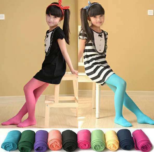 Ballet Tights Children Tights V-TREE Girls High Elastic Baby Pantyhose White Ballet Tights Candy Color Stockings Dance Clothing 2-14Y