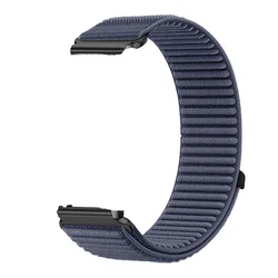 Velcro Nylon Strap Band Replacement Bracelet - 18mm, 20mm, 22mm - 20mm (13 iron anchor blue)