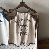 Summer New Baby Sleeveless Sling Romper Cute Cartoon Print Jumpsuit For Infant Boy Girl Cotton Vest Onesie Clothes 0-24M 3