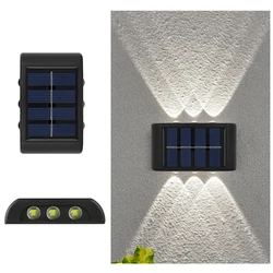 Solar - Powered Outdoor Decorative Wall Light - Stylish Up - and - Down Illumination for Garden, Patio, and More (1PC White light)