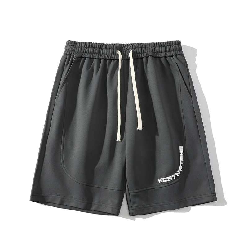Fashion Lace Up Spliced Printed Letter High Waist Shorts Men's Clothing 2024 Summer New All-match Loose Elastic Casual Shorts
