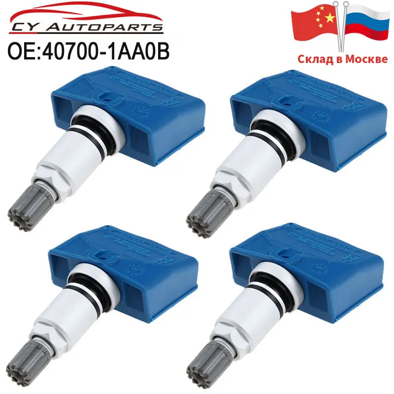 

4PCS Tire Pressure Sensor TPMS For Nissan Infiniti M35 M45 Q45 FX35 FX45 40700-1AA0B 407001AA0B 40700-CD001 40700CD001 315MHZ