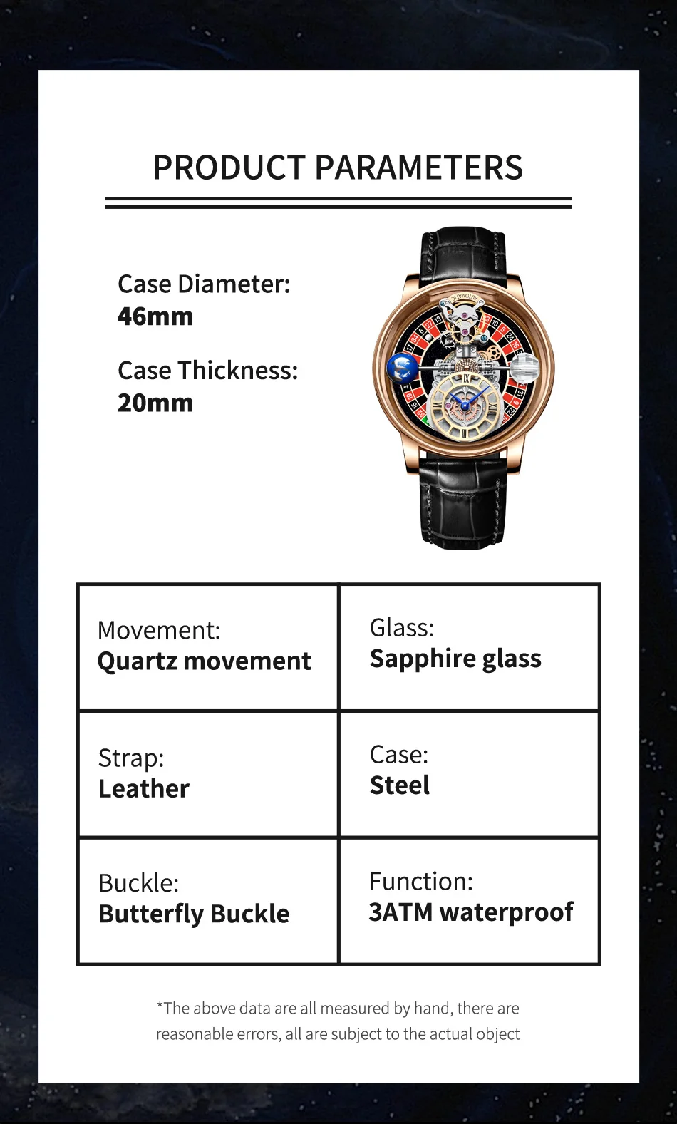 Montre Homme 2023 Gambling Disk PINDU DESIGN Mens Watches Top Brand Luxury Jacob&Co Astronomia Quartz Roulette Watch Baselworld