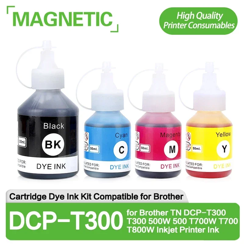 Nachgefüllt Dye-tinte Kit Kompatibel für Brother TN DCP-T300 T300 500W 500 T700W T700 T800W Inkjet Drucker Tinte