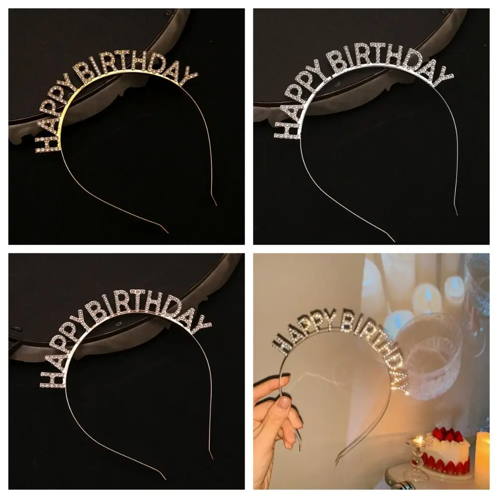 Gioielli femminili compleanno regina fascia elegante regalo di compleanno lettera compleanno cerchio per capelli fascia per cape  200000297