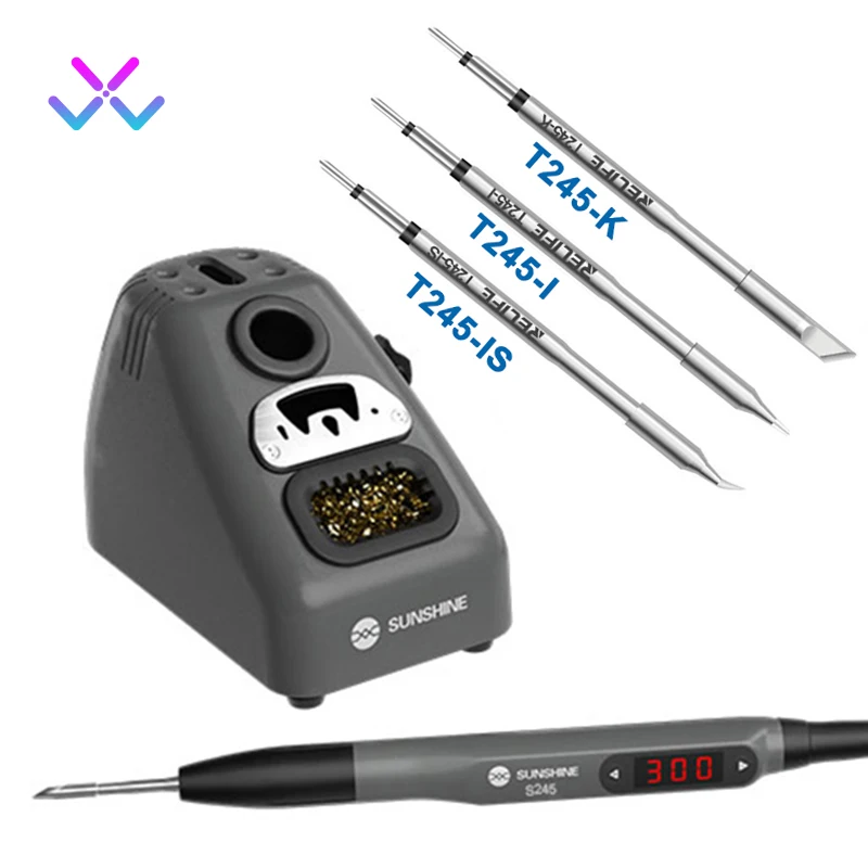 SUNSHINE S245 110W high power Smart Portable Soldering Iron adjustable Universal for T245 Series soldering iron tips sunshine ss 064 auto cutting plotter machine universal scrapers tools for screen front protective back film cut sticker