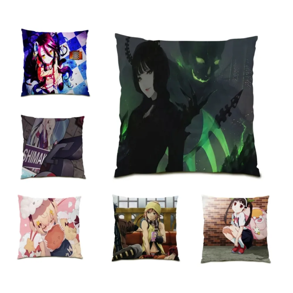 

Anime Throw Pillow Covers Sofa Decoration Home Cute 45x45 Cushion Cover 45x45 Cartoon Living Room Decoration Poster Velvet E0943