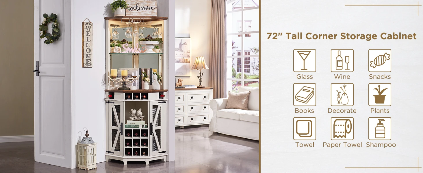 wine bar cabinet with storage
