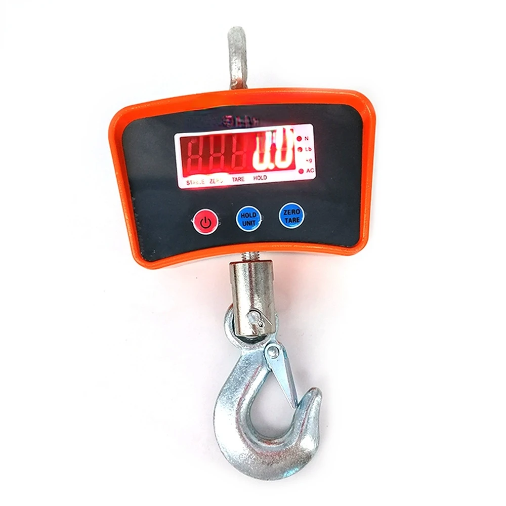 300Kg 100Kg 1000Kg Black Orange Aluminum Alloy Hanging Electronic 1T Crane Scale