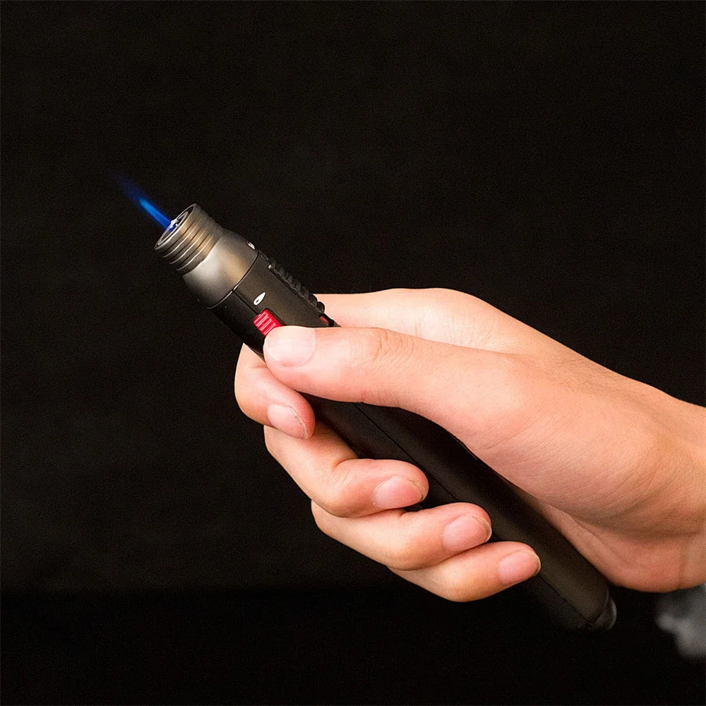 Double Use Pencil Torch Jet Lighter Cigarette Gas Lighter Kitchen Gadgets BBQ Candle Windproof Welding Torch Lighters