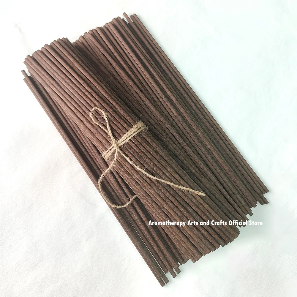 

500pcs 25cmx4mm Brown Fiber Sticks Reed Diffuser Aromatherapy Volatile Rod for Home Fragrance Essential Oil Home Decoration