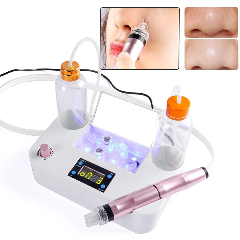 

Small Bubble Facial Cleansing Machine Blackhead Removal Water Spray Hydro Jet Beauty Tool Face Pores Vacuum Suction Acne Cleaner