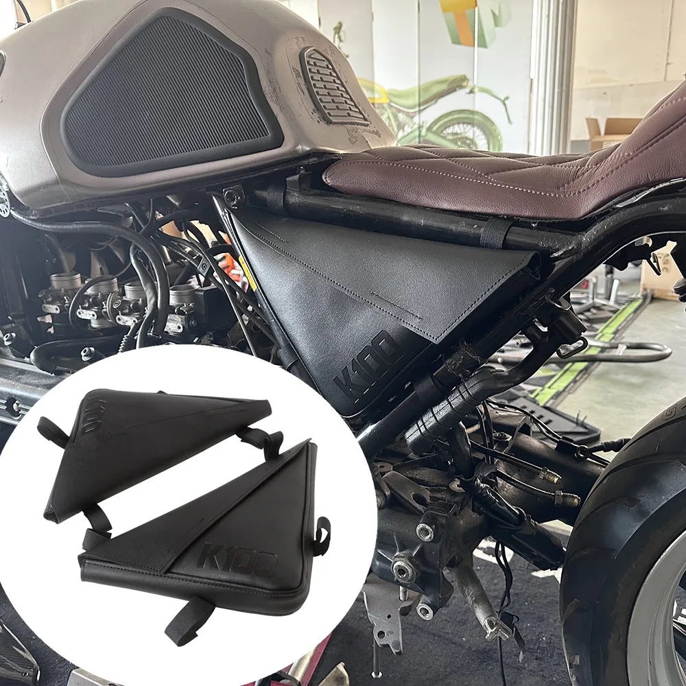オーダービジネスバッグ 車部品使用　ブラック系 オートバイのハンドルバーバッグバレルバッグ多機能収納