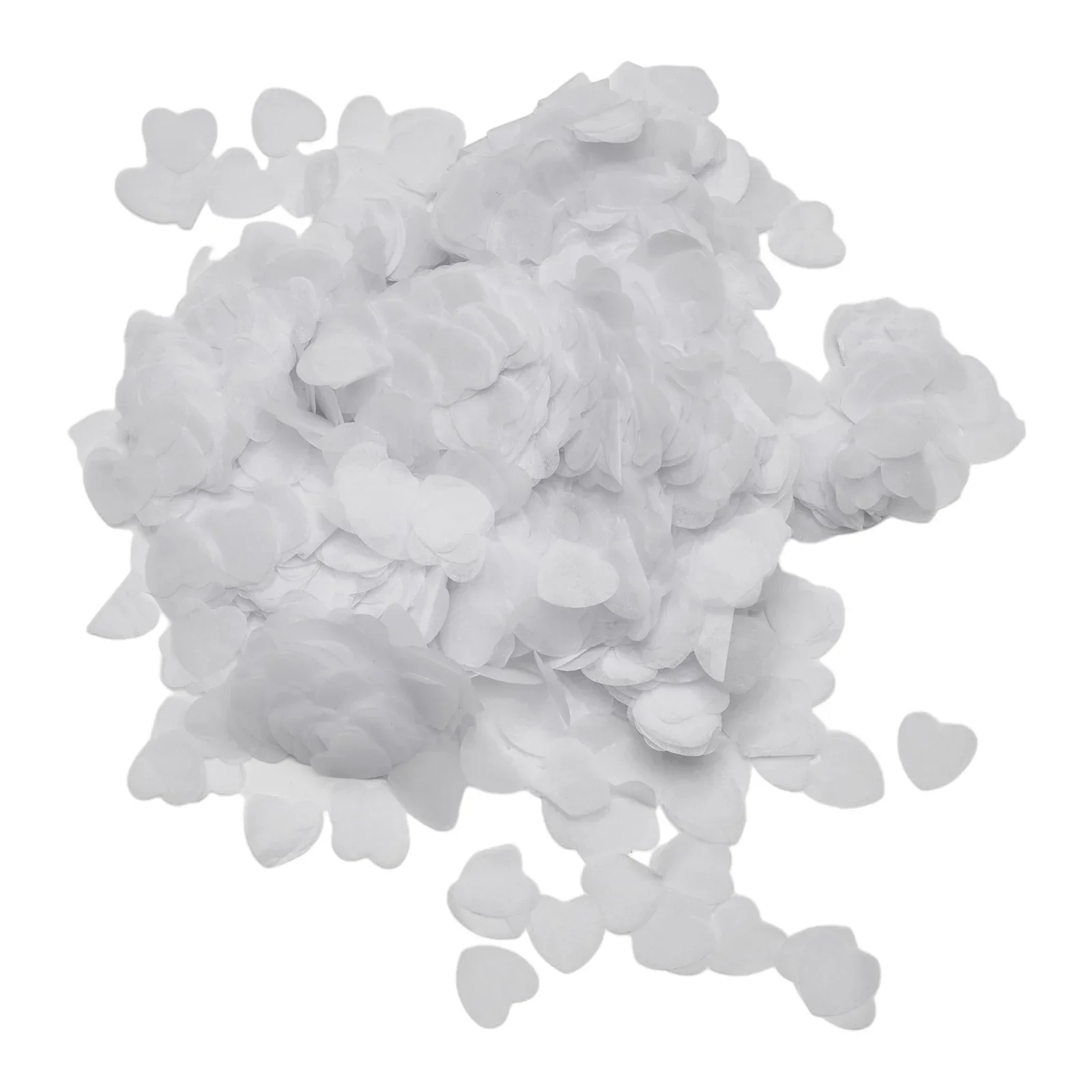 Biodegradable White Heart Confetti 3