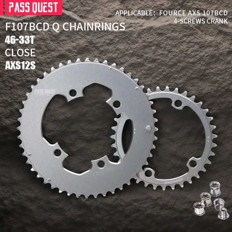PASS QUEST 107BCD Double Chainring 2X Sprocket,For SRAM FORCE