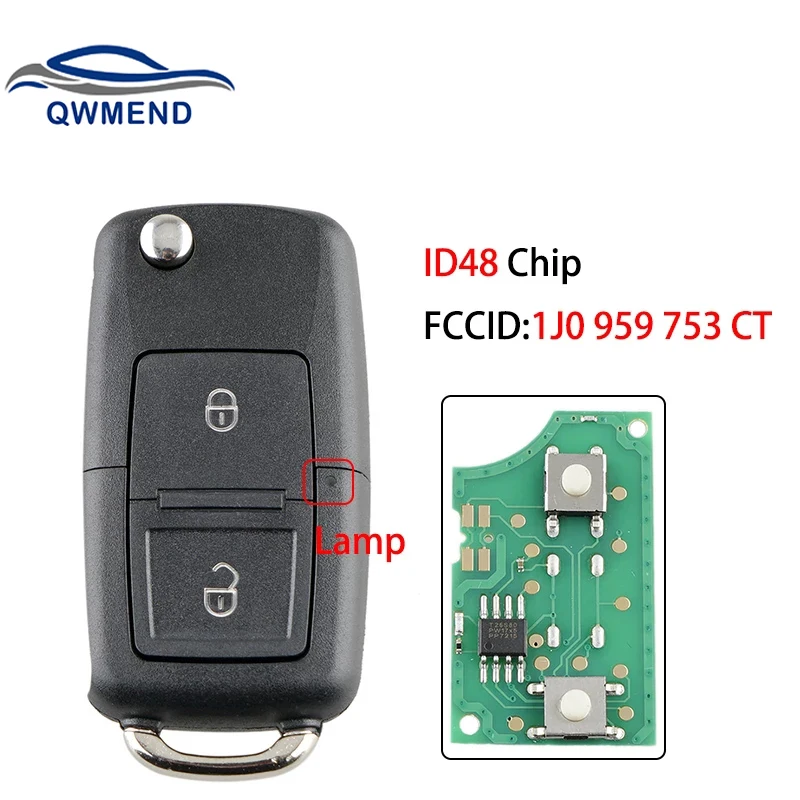 Автомобильный флип-ключ QWMEND для SEAT AROSA CORDOBA IBIZA LEON TOLEDO VARIO 2002 2003 2004 дистанционный ключ ID48 чип 1J0 959753CT Автомобильный флип-ключ QWMEND для SEAT AROSA CORDOBA IBIZA LEON TOLEDO VARIO 2002 2003 2004 дистанционный ключ ID48 чип 1J0 959753CT