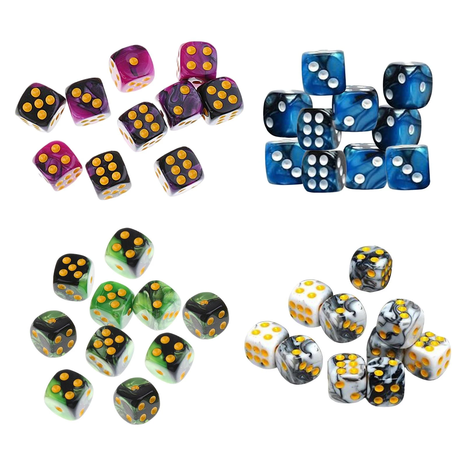 10x Role Playing Game Dices 6 Sided Dices Acrylic Dices Casino Game Board  Game Props for DND MTG Table Game Math Games| | - AliExpress